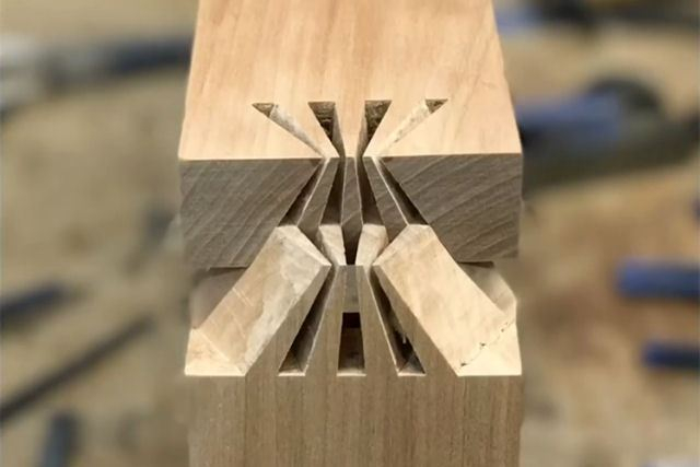 técnica de encaixe de madeira